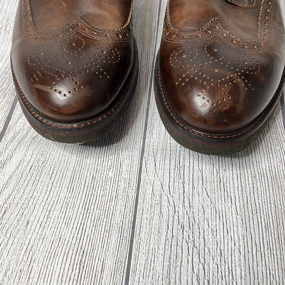 🔹 Nero Giardini Leather Wingtip Boot Made in Italy - Picture 6 of 8